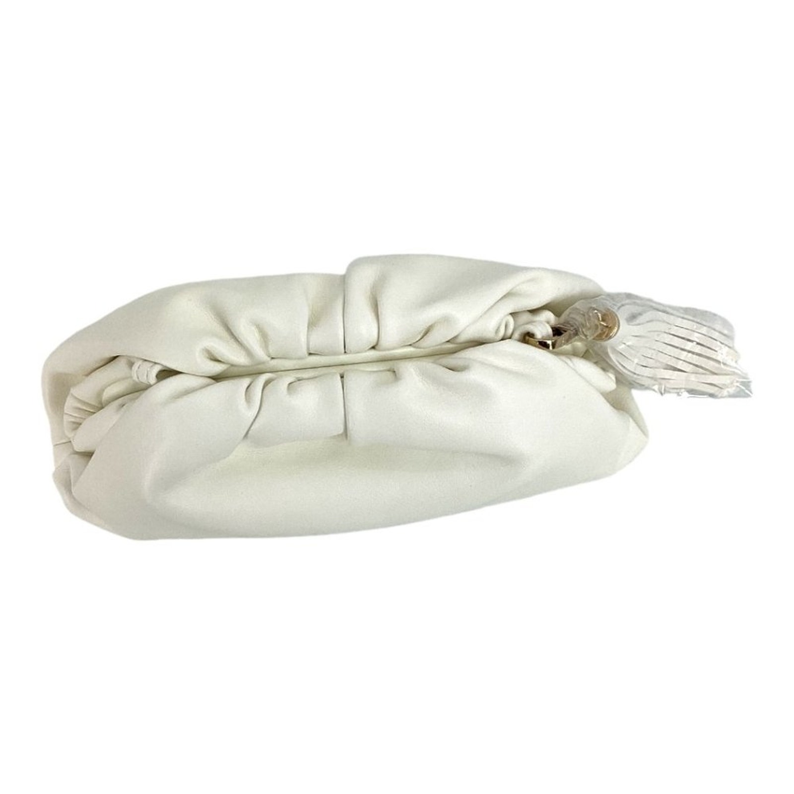 Understated Leather Ivory Dumpling Crescent Clutch Nwt $100 Msrp — image 6 of 8